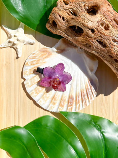 Halle Orchid Hair Barrette