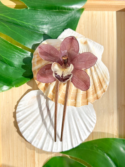Giselle Orchid Hair Pin