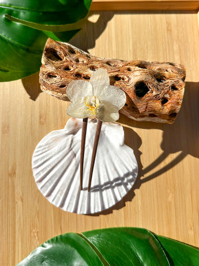 Stephanie Orchid Hair Pin