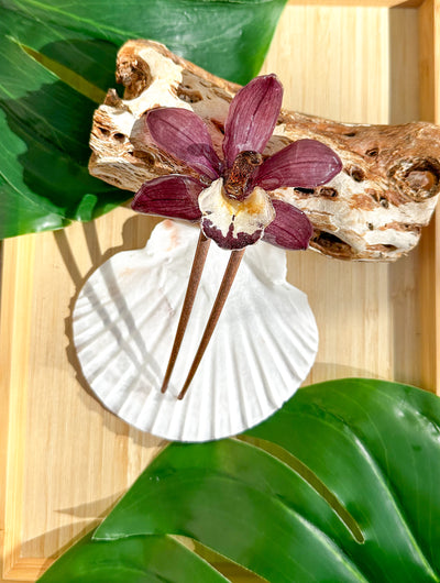Tatiana Orchid Hair Pin